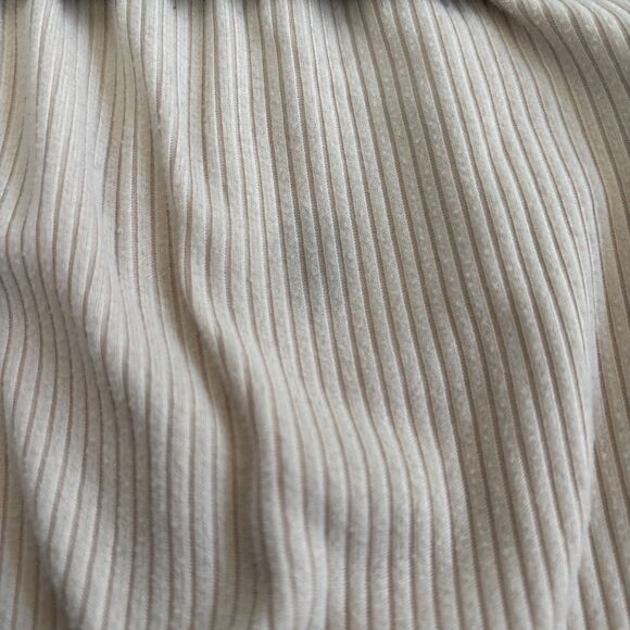 Rachel Parcell Lounge Pants Small Ivory Ribbed Wide Leg comfy aesthetic - Picture 4 of 8